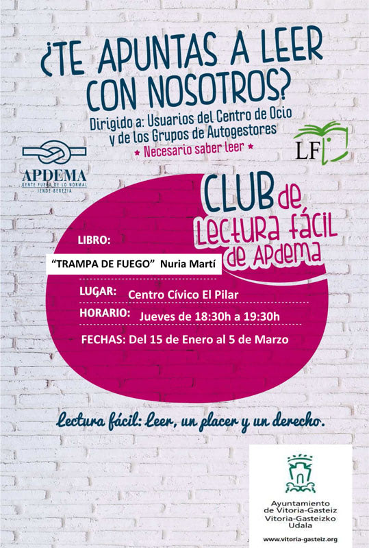 HOY EMPIEZA EL 4º CLUB DE LECTURA FÁCIL DE APDEMA