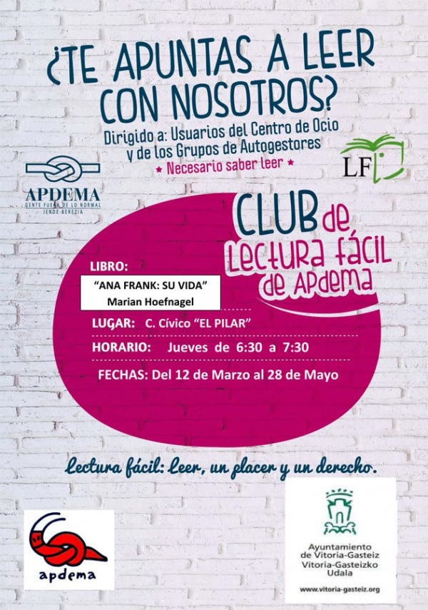 Apdema; 5º Club de Lectura Fácil