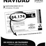 Apdema; Lotería Navidad 2016