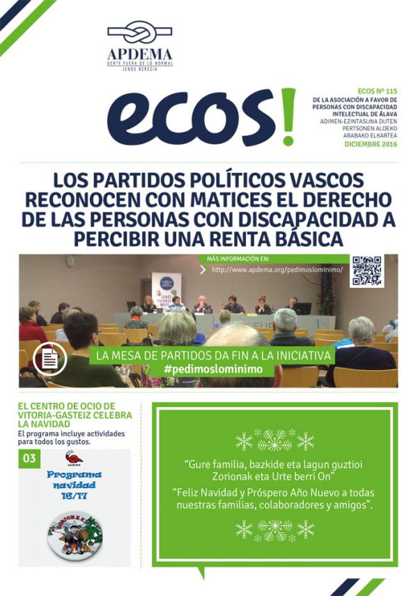 Apdema; Ecos nº 115 Diciembre 2016