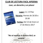 Apdema; Nuevos clubs de Lectura Fácil 2017