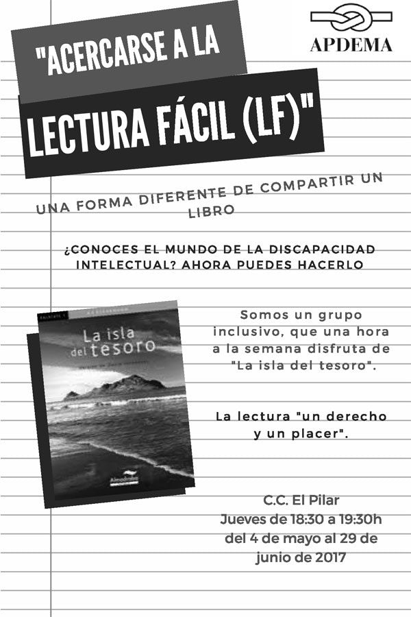 Apdema; nuevos clubs de lectura fácil Mayo 2017