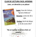 Apdema; nuevos clubs de lectura fácil Mayo 2017