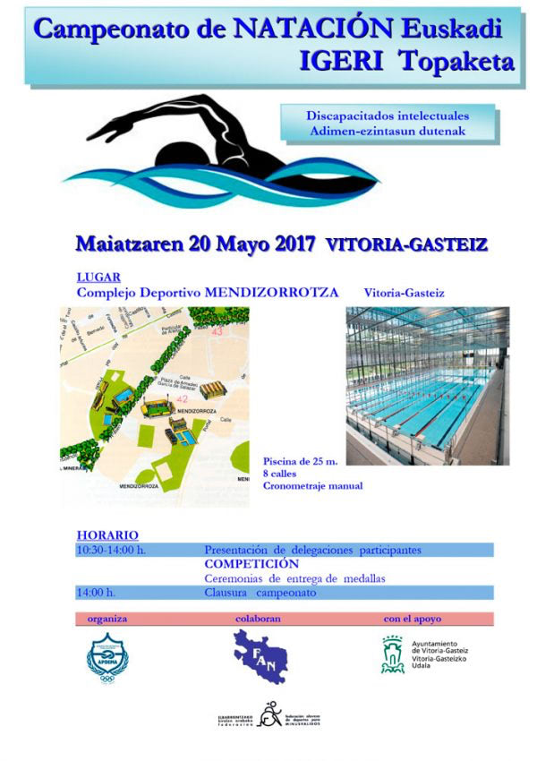 Apdema; Campeonato de Euskadi de natación para personas con discapacidad intelectual